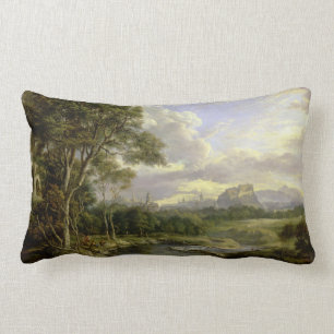 View of the City of Edinburgh c1822 Lumbar Pillow