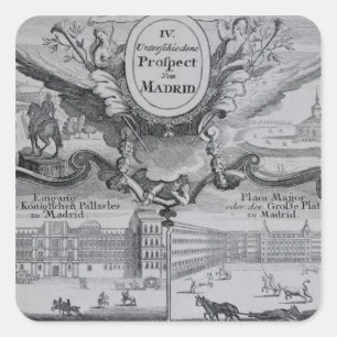 View of the city of Madrid Square Sticker