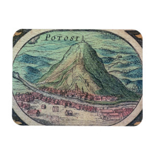 View of the city of Potosi, Bolivia, with its famo Magnet