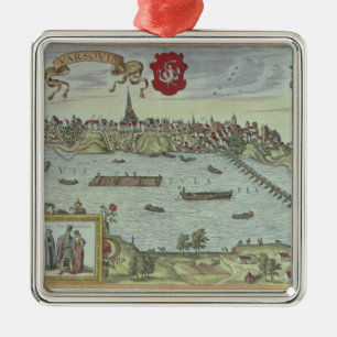 View of the city of Warsaw beside the river Vistul Metal Ornament