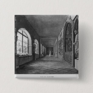 View of the cloister, Musee des Monuments 2 Inch Square Button