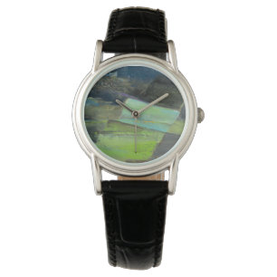 View of the Coast II Abstract Print Watch