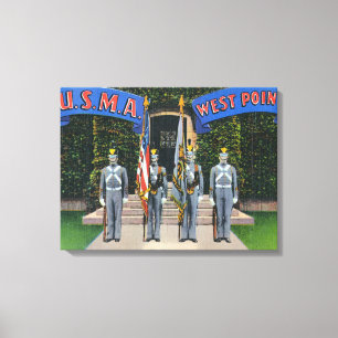 View of the Color Guard Standing Alert Canvas Print