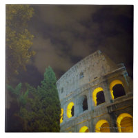 View of the Coloseum in Rome at night