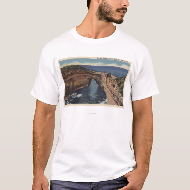 View of the Devil's Pot & the Sunset Cliffs T-Shirt (Front)