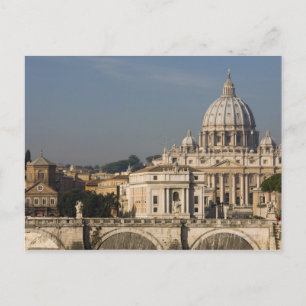 View of the dome of St Peter's Basilica with Postcard