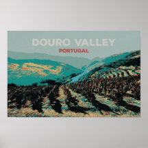 View of the Douro valley illustration, Portugal