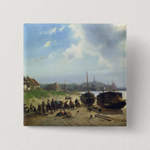 View of the Dutch Coast 2 Inch Square Button
