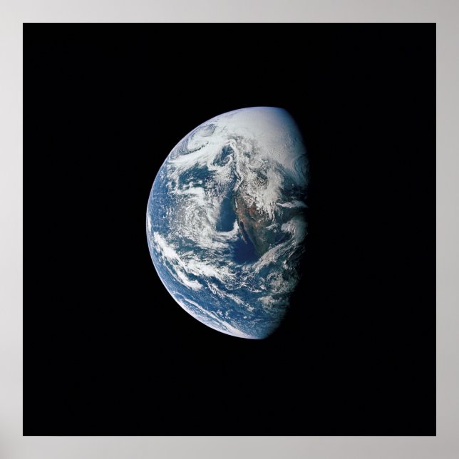 View of the Earth from Apollo 13 Poster (Front)
