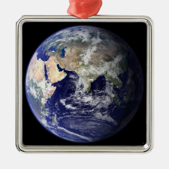 View of the Earth from space Metal Ornament (Front)