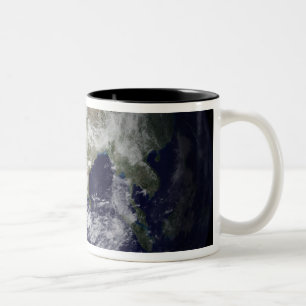 View of the Earth from space Two-Tone Coffee Mug