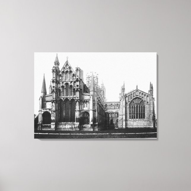 View of the east facade and the choir, c.1321-40 canvas print (Front)