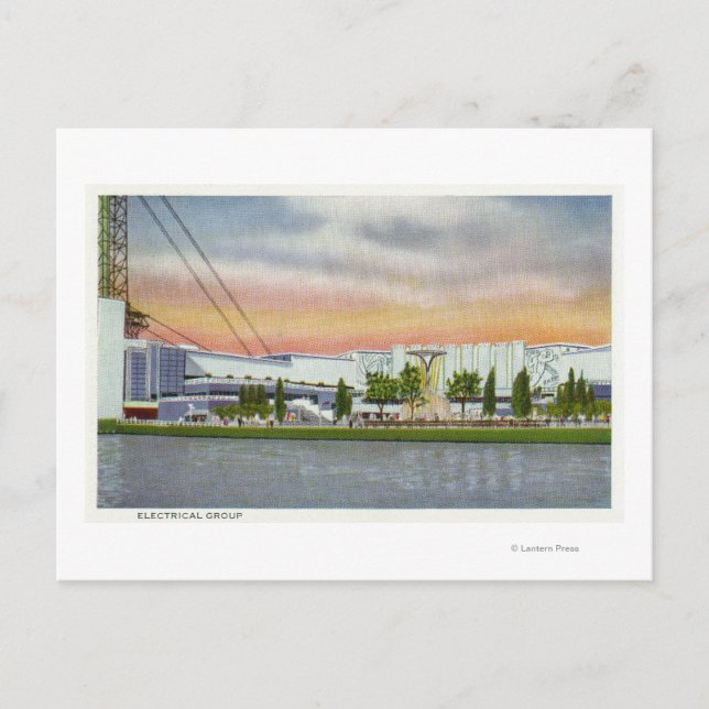 View of the Electrical Group, 1934 World's Postcard (Front)