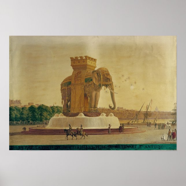 View of the Elephant Fountain Poster (Front)