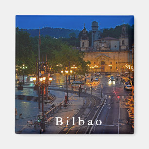 View of the evening Bilbao. Magnet