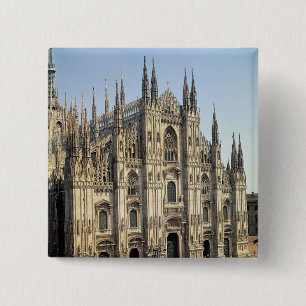 View of the facade, begun 1386 2 inch square button