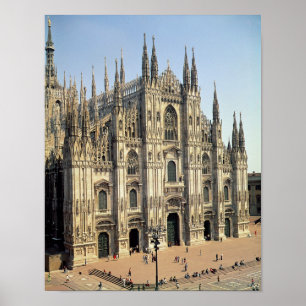 View of the facade, begun 1386 poster