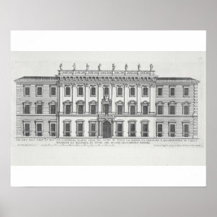 View of the facade of Palazzo Chigi, Rome, designe Poster