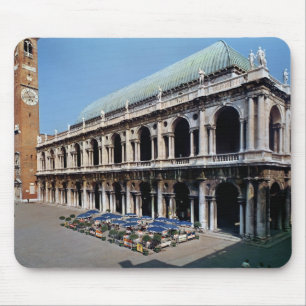View of the facade of the Basilica Palladiana Mouse Pad