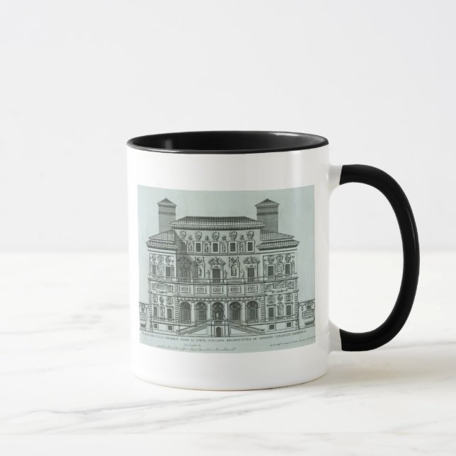 View of the facade of Villa Borghese, Rome (engrav Mug (Right)