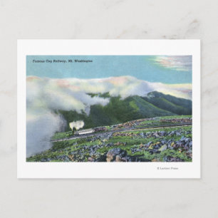 View of the Famous Cog Railway Postcard