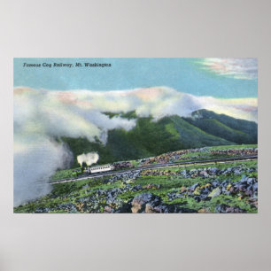 View of the Famous Cog Railway Poster