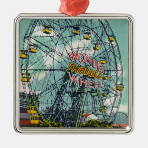 View of the Famous Wonder Ferris Wheel Metal Ornament