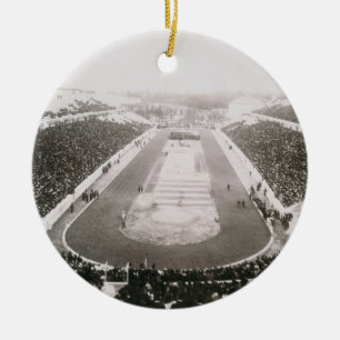 View of the first official Olympic Games in Athens Ceramic Ornament