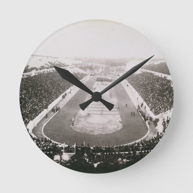 View of the first official Olympic Games in Athens Round Clock (Front)