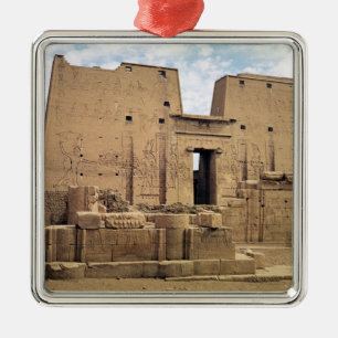 View of the first pylon of the Temple of Horus Metal Ornament