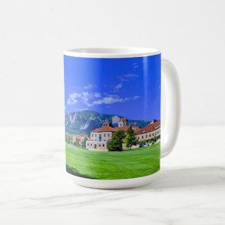View of the Flatirons from the CU Boulder Campus Coffee Mug