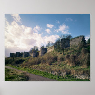 View of the fortifications, 1226-42 poster