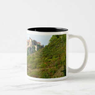 View of the fortified village (photo) Two-Tone coffee mug