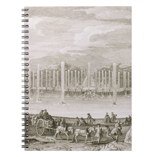 View of the Fountain of Neptune, Versailles (engra Notebook (Front)