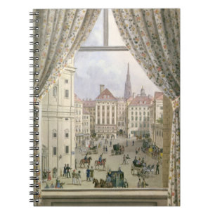 View of the Freyung, Vienna, 1825 (gouache on pape Notebook