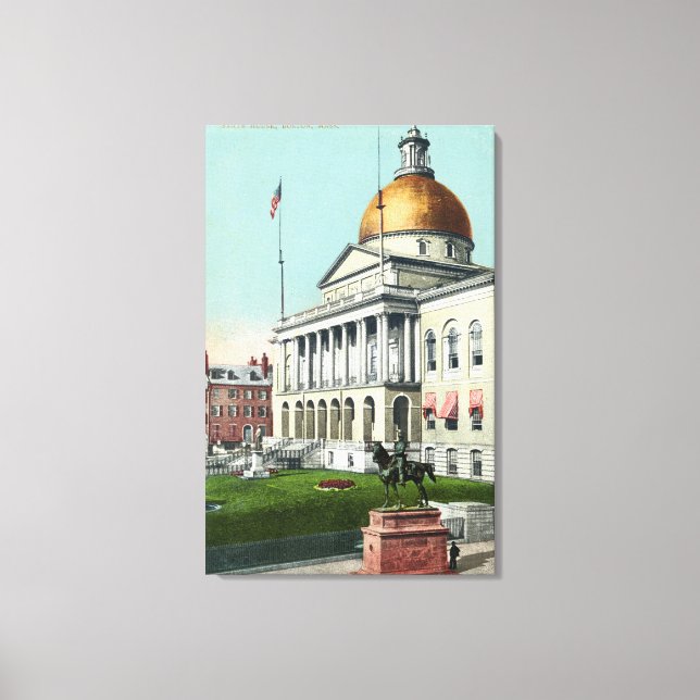 View of the Front Lawn of the State House Canvas Print (Front)