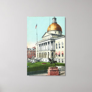 View of the Front Lawn of the State House Canvas Print