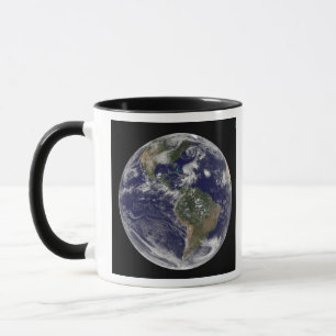 View of the full Earth and four storm systems Mug
