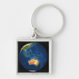View of the full Earth showing Indonesia, Ocean Keychain