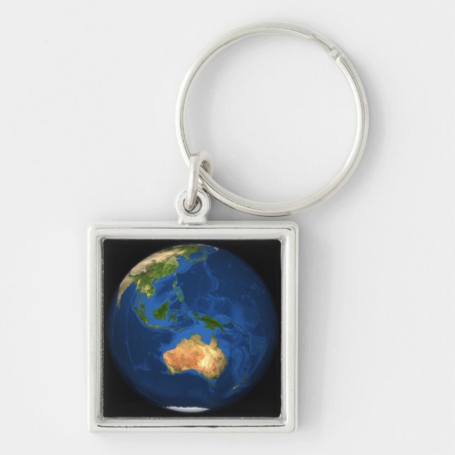 View of the full Earth showing Indonesia, Ocean Keychain (Front)