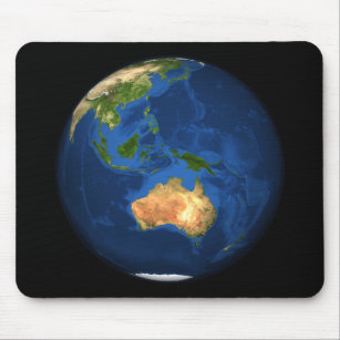 View of the full Earth showing Indonesia, Ocean Mouse Pad