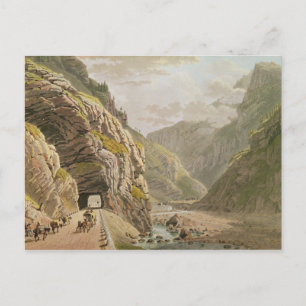View of the Galerie d'Algaby near Valais Border Postcard