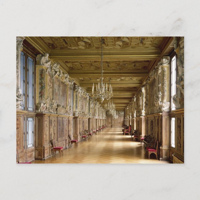 View of the Galerie Francois I, 1528-40 Postcard (Front)