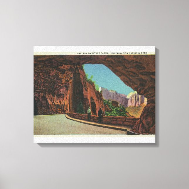 View of the Gallery on Mount Carmel Highway Canvas Print (Front)