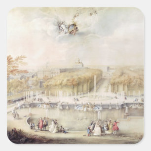 View of the Gardens and the Chateau of Versailles Square Sticker