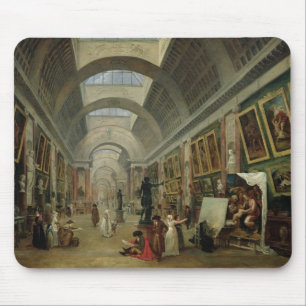 View of the Grand Gallery of the Louvre, 1796 Mouse Pad