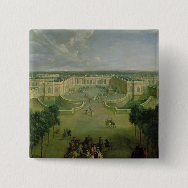 View of the Grand Trianon, 1722 2 Inch Square Button (Front)
