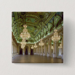 View of the Grande Salle des Fetes, after 1871 2 Inch Square Button