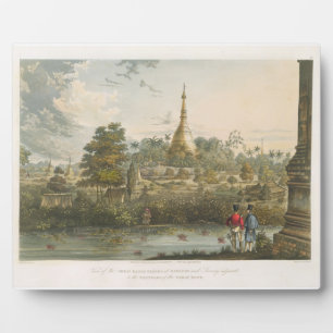 View of the Great Dagon Pagoda at Rangoon from the Plaque