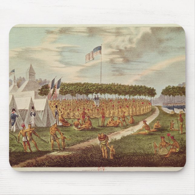 View of the Great Treaty Held at Prairie du Mouse Pad (Front)
